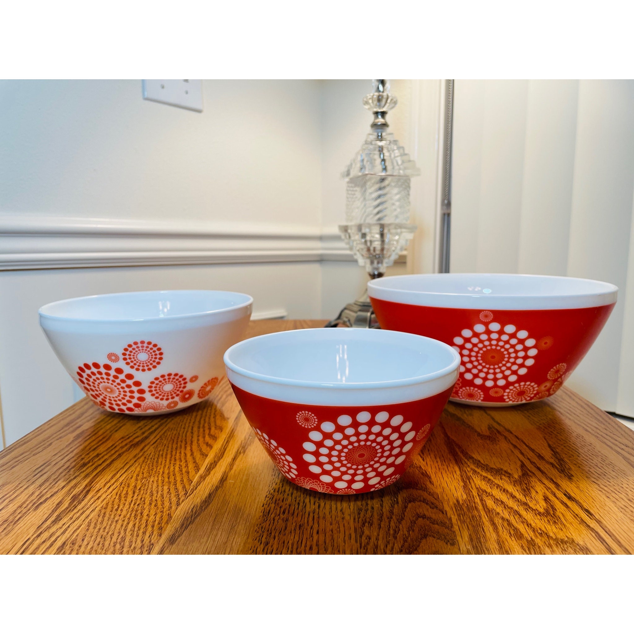 Set of 3 Vintage Charm Inspired by Pyrex 