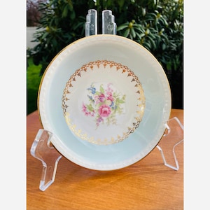 Retired Vintage Georgian Eggshell Fruit/Dessert (Sauce) Bowl w/Gold Trim G51N5 by Homer Laughlin Made In USA