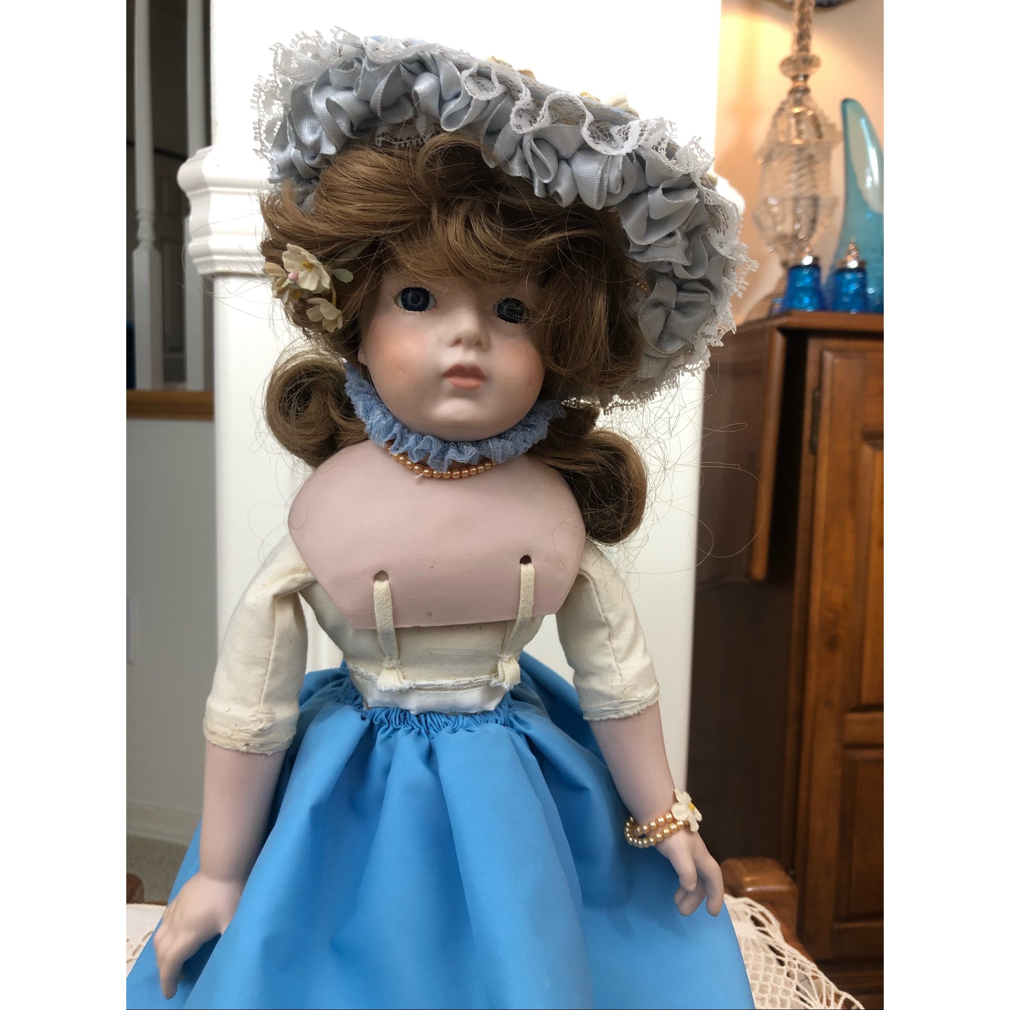 Jolie Poupée Vintage Bébé Porcelaine