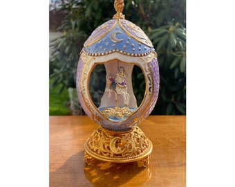 Vintage Moonlight Musical Carousel Egg by The House of Faberge Exclusively The Franklin Mint