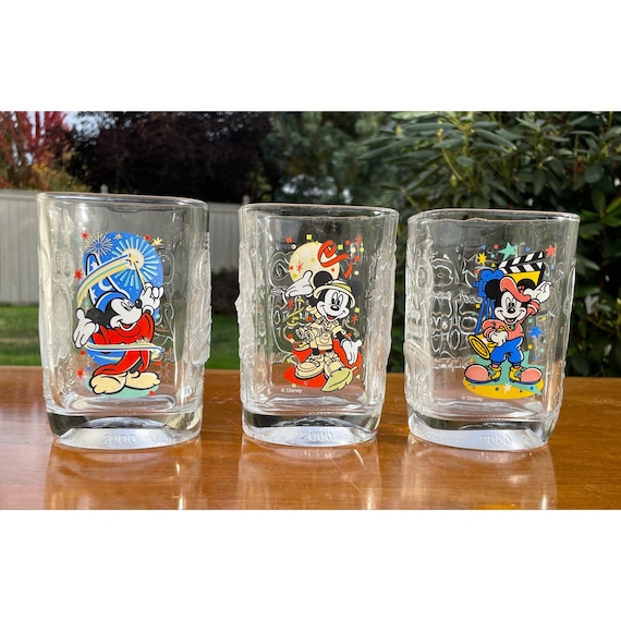 Set of 2 Classic Mickey Mouse Glasses Disney Production 5 1/2