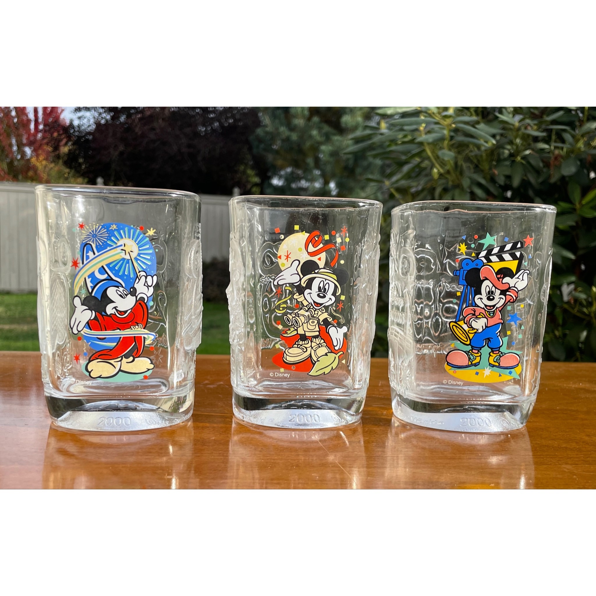 Vintage 6 McDonalds Walt Disney 25th Anniversary Drinking Glasses