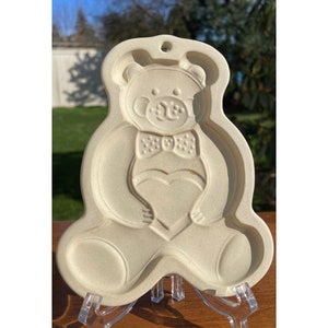 Vintage 1991 Teddy Bear Cookie Mold by The Pampered Chef FTD Recipe & Instruction Booklet Made In USA