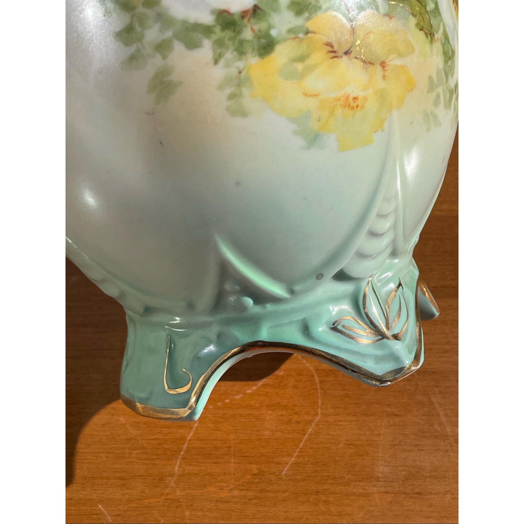 Antique Hand Painted Romantic Victorian Floral Porcelain