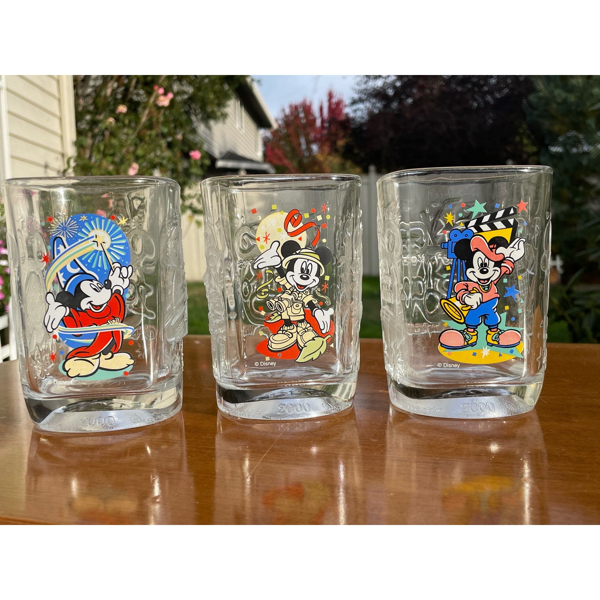 2000 McDonalds 4 Walt Disney World Celebration 3D Collectible Glass Se