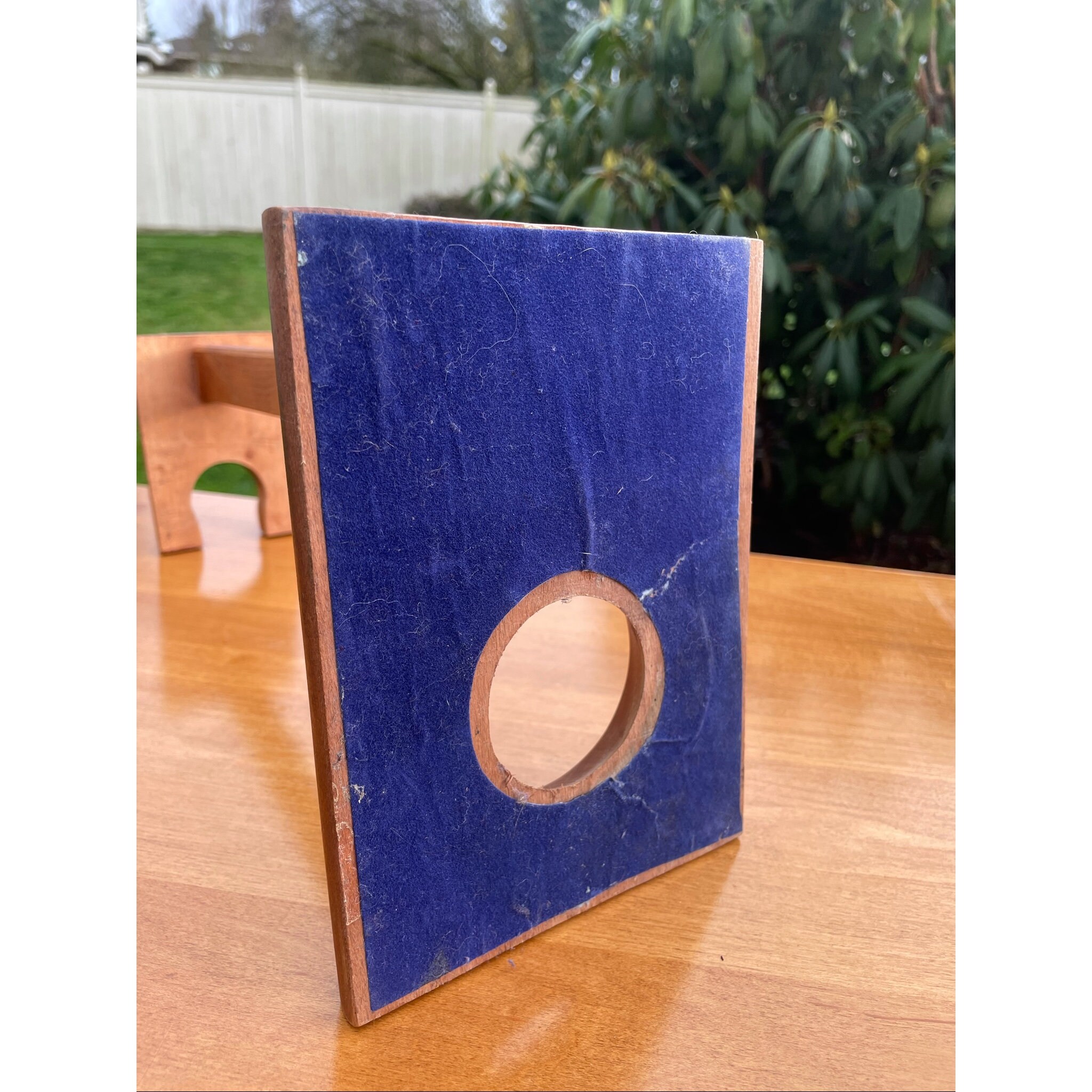 Vintage Half Yard of Ale Amber Glass With Wooden Stand - Etsy