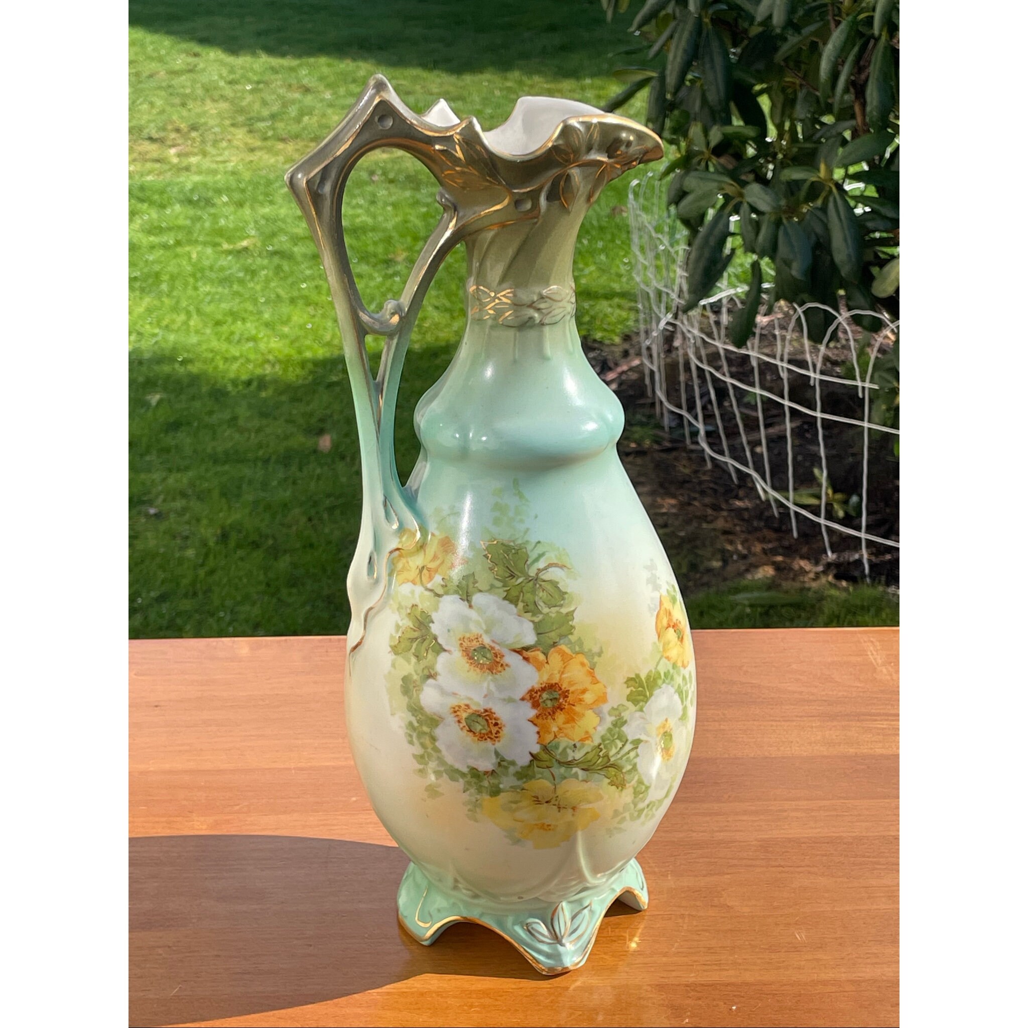 Antique Hand Painted Romantic Victorian Floral Porcelain