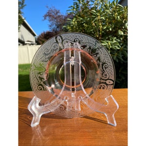 Vintage Elegant 1930s Pink Depression Glass Small Console Bowl by Cambridge Glass Co. USA Made