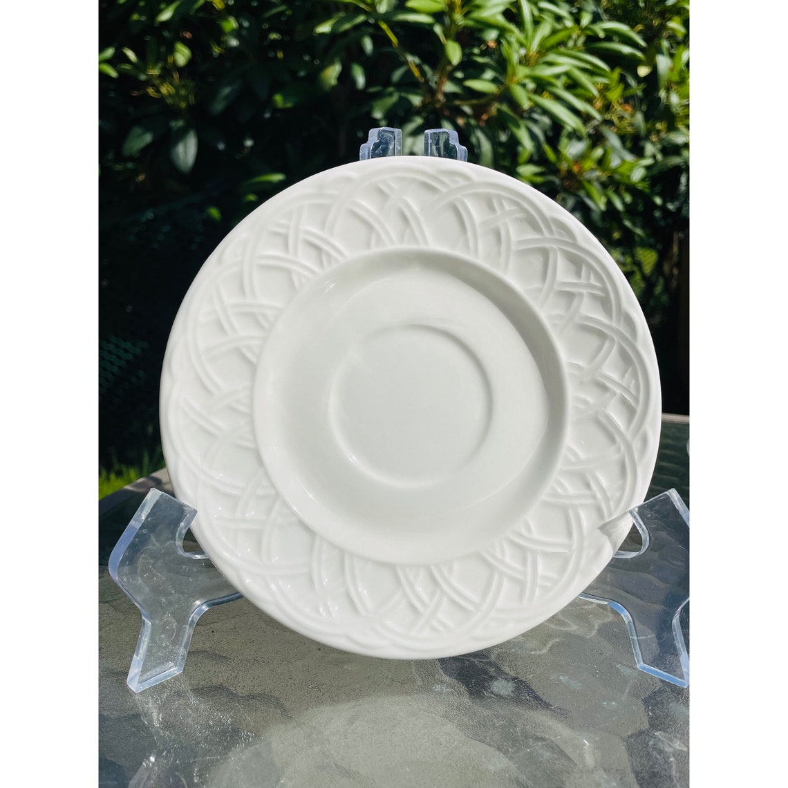 Vintage Ceramica Quadrifoglio Italy Desert Plates/white Etsy