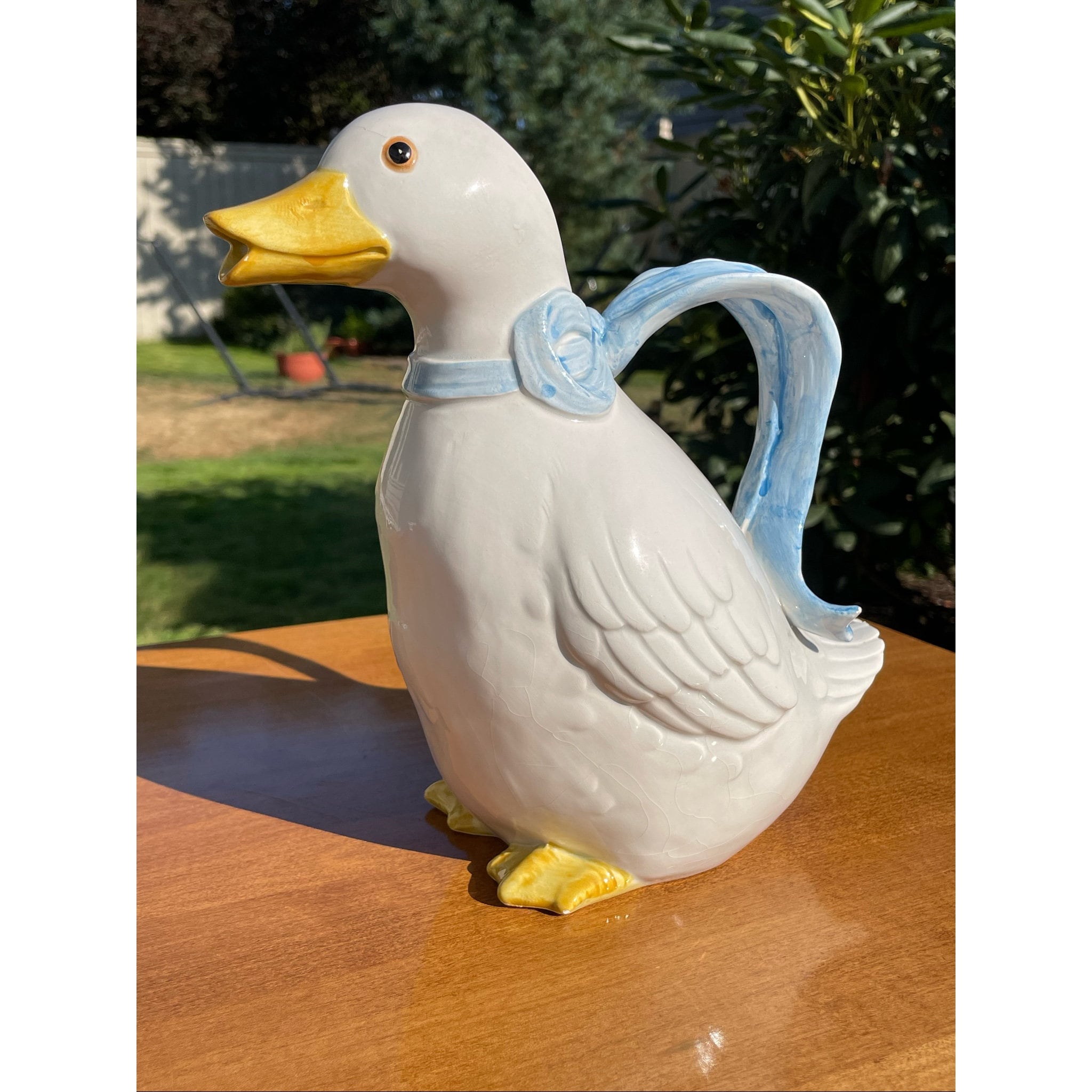 Fitz and Floyd White Ceramic Goose Swan Soup Tureen 1976 Japan