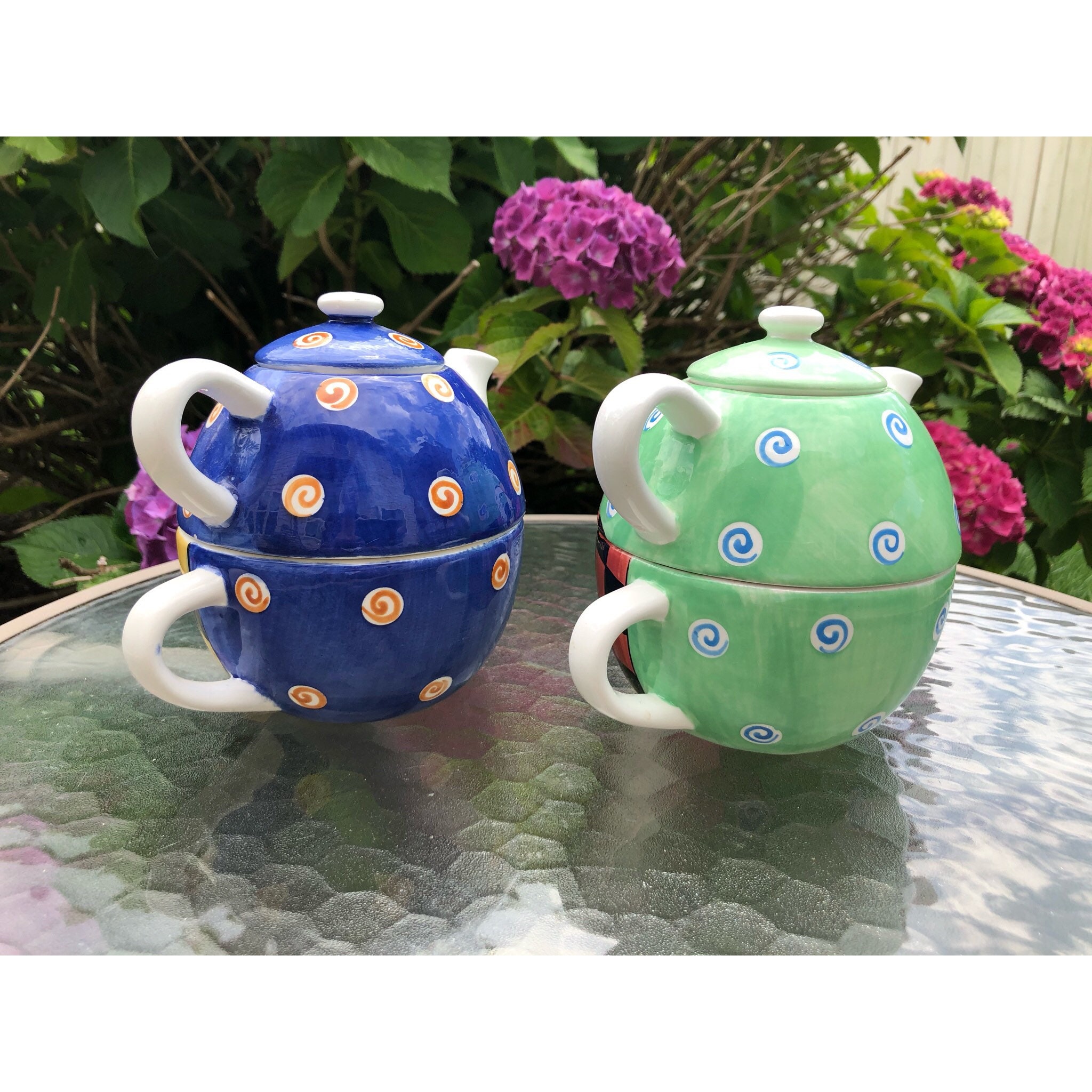 Vintage Jazz Cafe Hand Painted Ceramic Teapots Teacups Sold Vintage Jazz Cafe Hand Painted Ceramic Teapots Teacups Sold