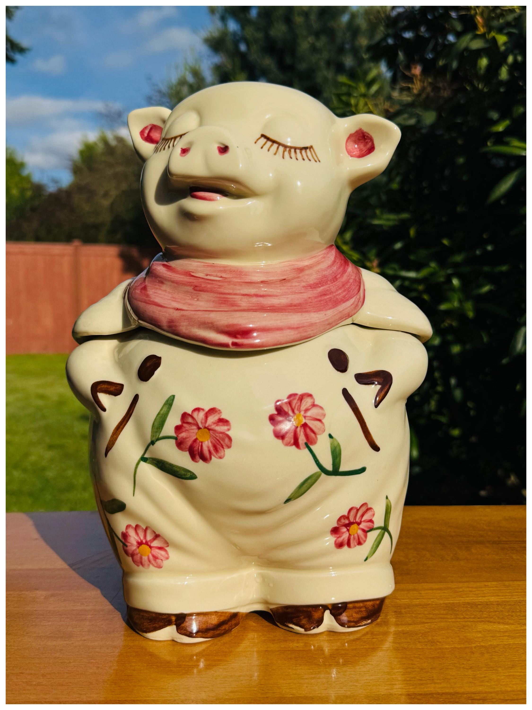 Vintage Shawnee Smiley Pig Cookie Jar | “shaunie the Pig” With