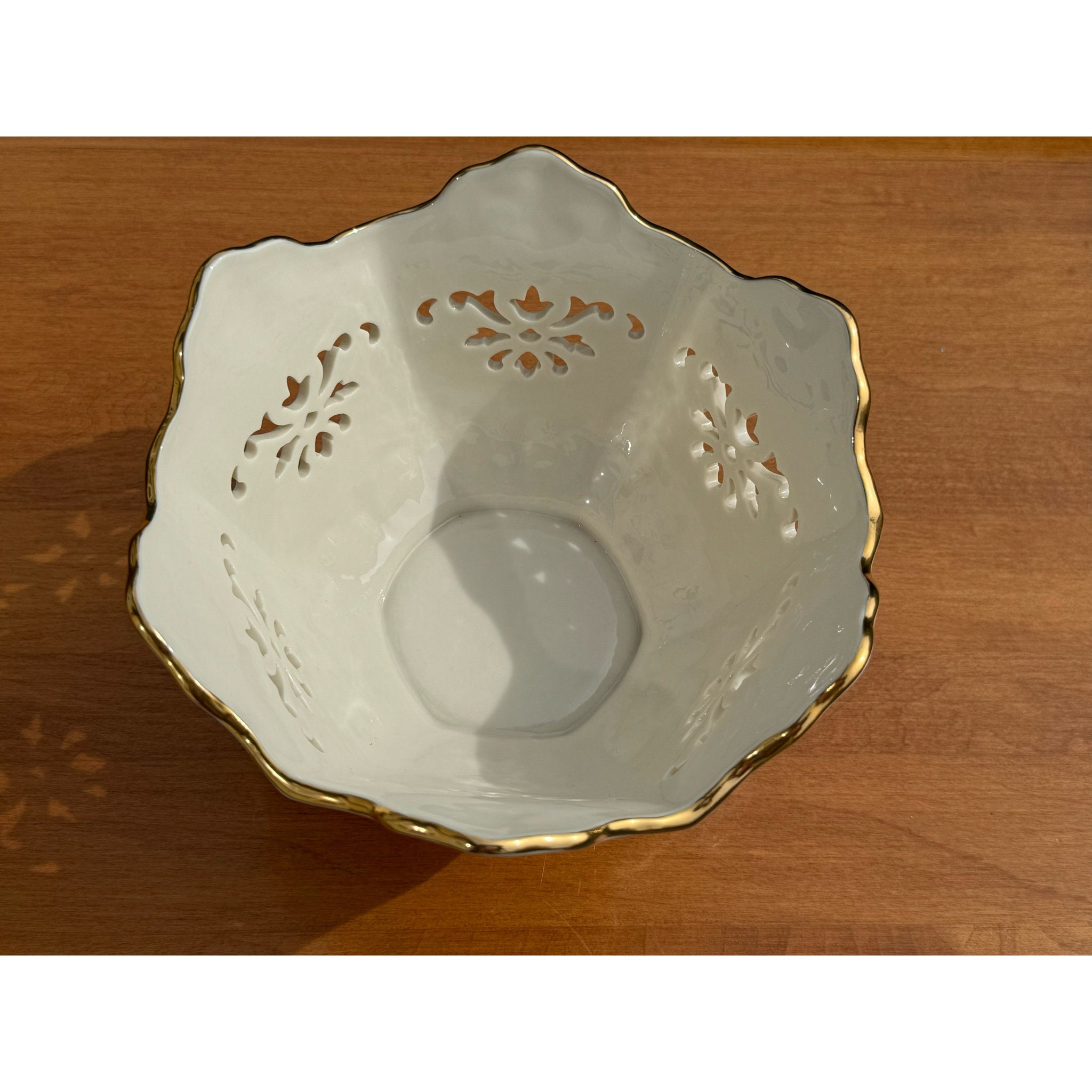 Vintage Pierced All Purpose Bowl by LENOX Langtry Collection
