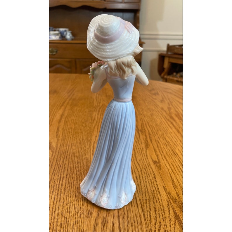1998 House of Lloyd Porcelain Lady Figurine Gathering Flowers Etsy