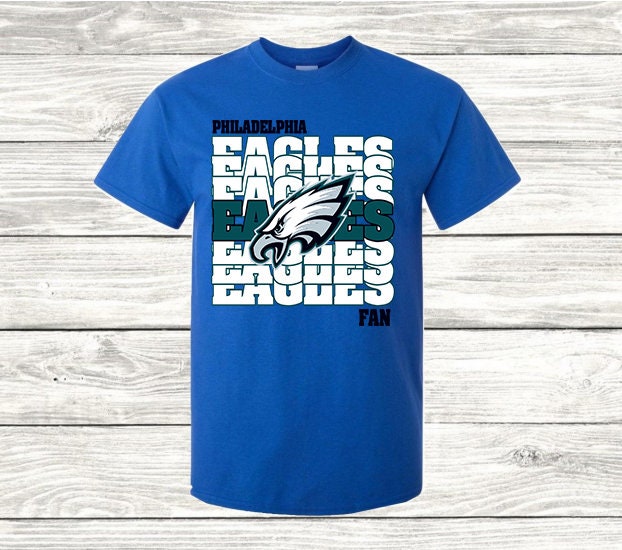 Philadelphia Eagles Fans T Shirt NFL Gildan Stack Logo 100 Etsy