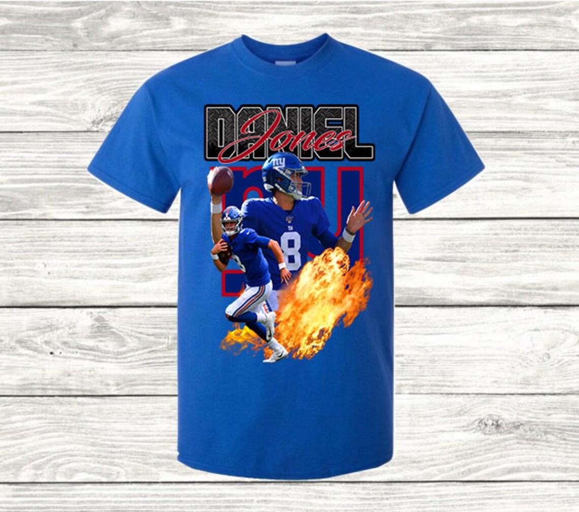 Daniel Jones New York Giants NFL Quarterback T Shirt Gildan Etsy