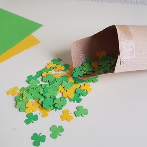 Biodegradable Confetti, Shamrock, Clover design, Table Confetti, Greetings cards or Invites confetti