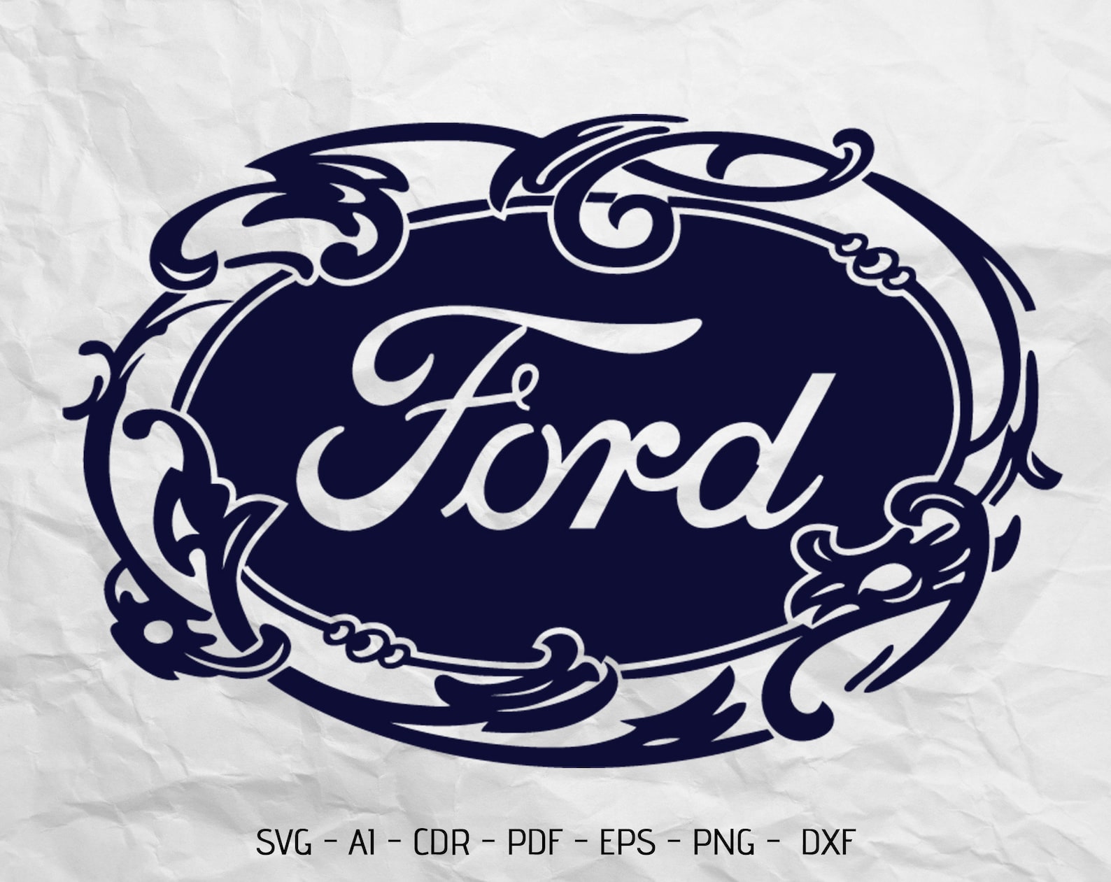 Ford floral old logo svg for Cricut Laser cut and Print | Etsy