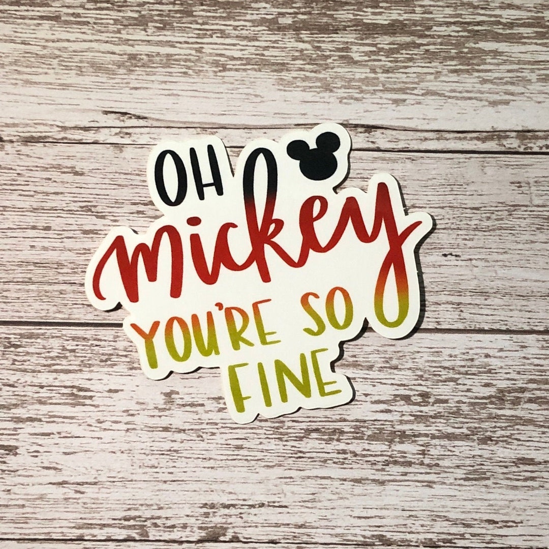 Oh Mickey Vinyl Sticker Etsy