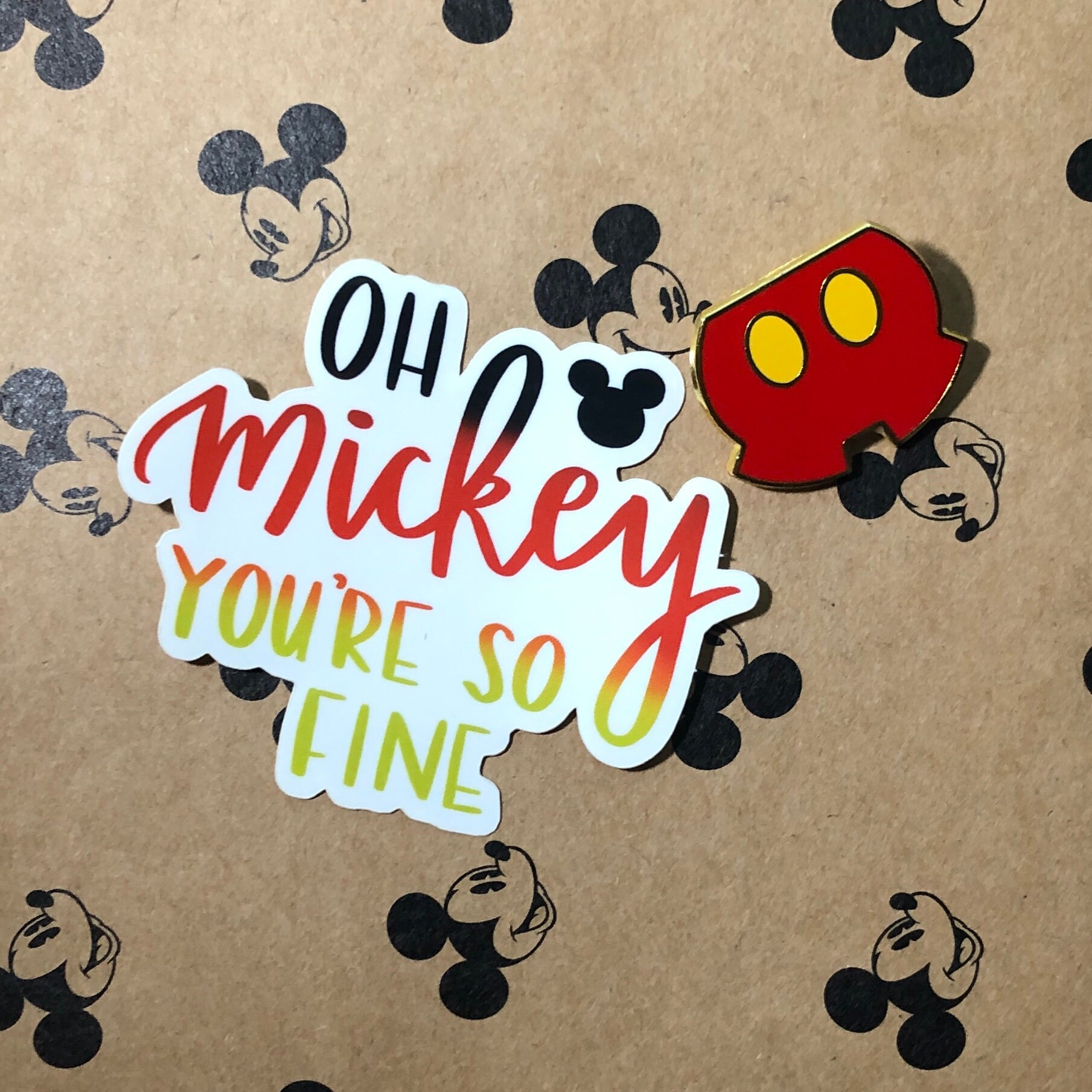 Oh Mickey Vinyl Sticker Etsy
