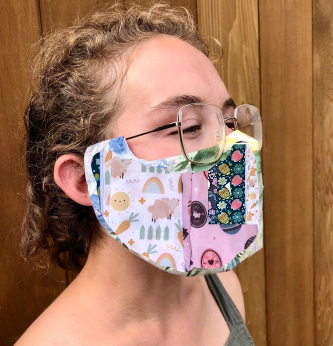 Valentines Spring Easter Face Mask for Glasses Wearers Hearing Etsy