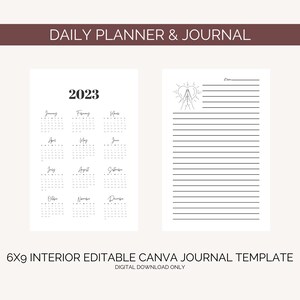 Canva Journal Template Commercial and Personal Use | Printable Daily ...