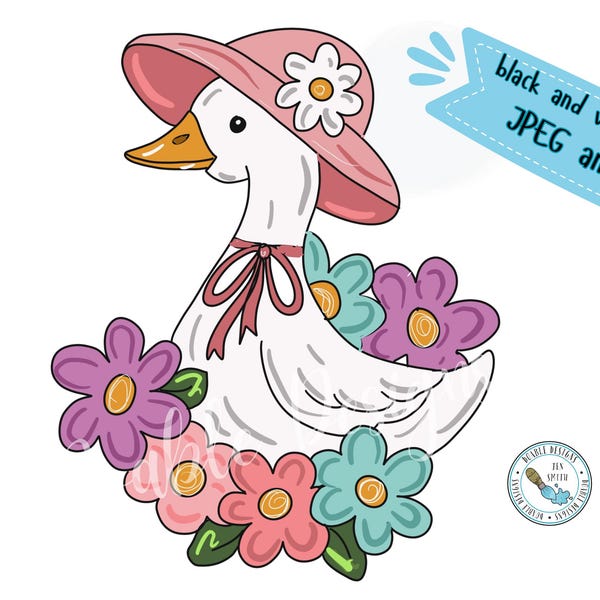 Sweet spring goose is a great addition to your spring decor.