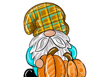 gnome template, fall doorhanger, paint pattern, doorhanger template, downloadable pattern, gnome with pumpkin template, gnome pattern