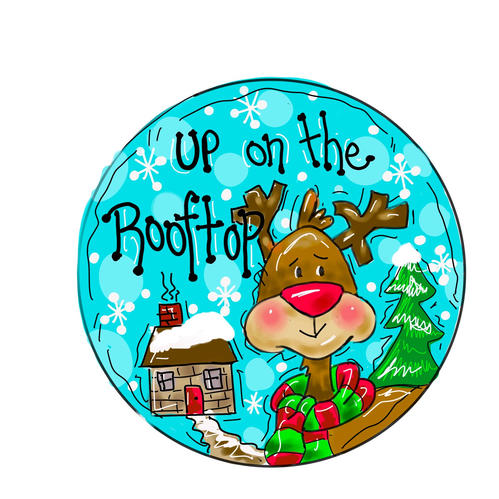 TEMPLATE Reindeer Doorhanger Christmas Decor DIY - Etsy