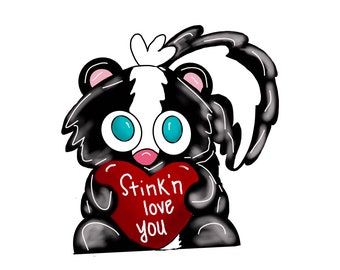 Template,Valentine template,Valentine doorhanger,paint pattern,skunk template,printable pattern,printable template,doorhanger template,skunk