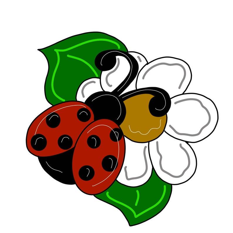 TEMPLATE Doorhanger Template Doorhanger Pattern Ladybug Etsy