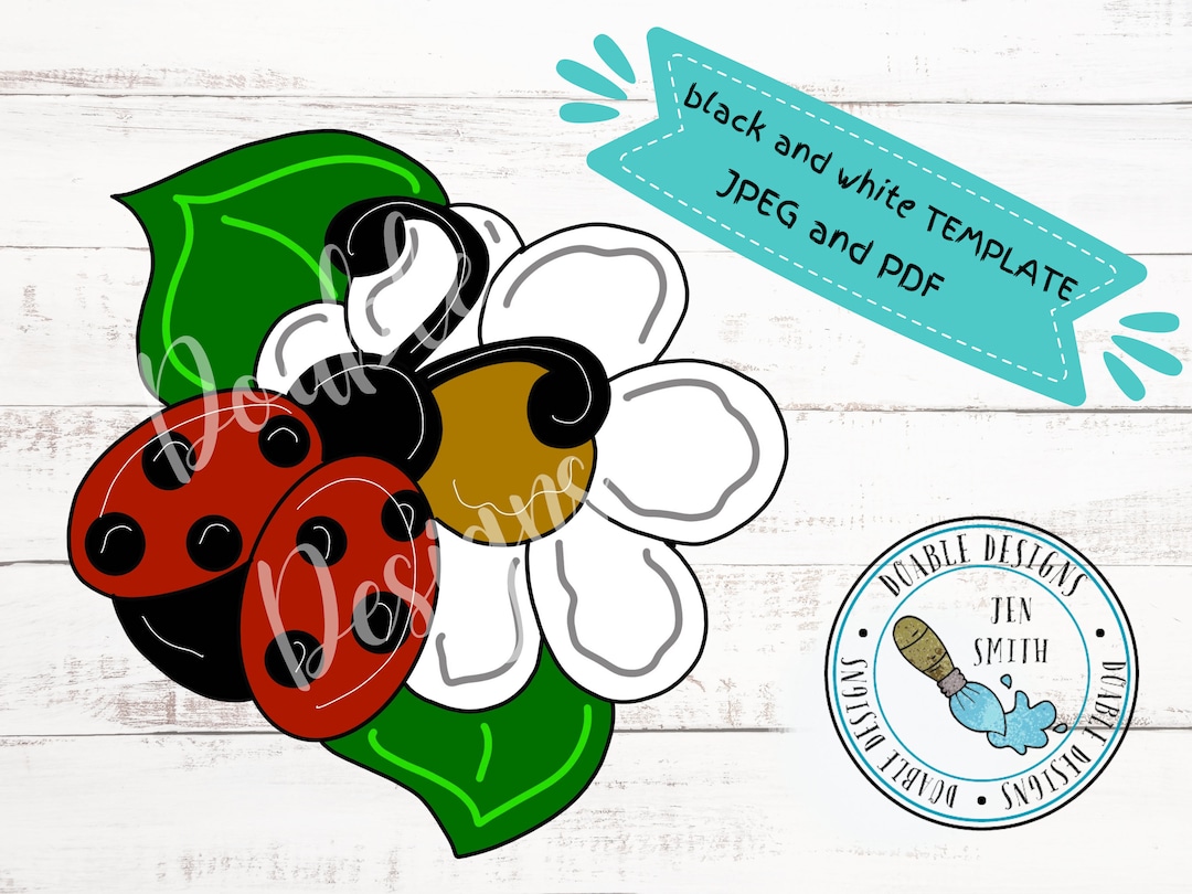 TEMPLATE, Doorhanger Template, Doorhanger Pattern, Ladybug Pattern ...