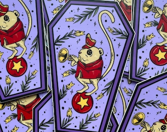 Jumping Mouse Vinyl Sticker