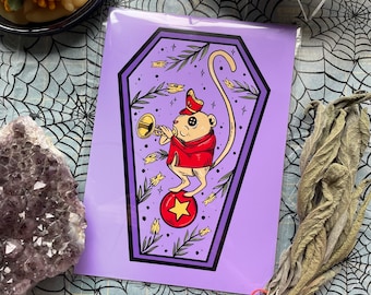 Jumping Mouse Coffin 5x7 Print