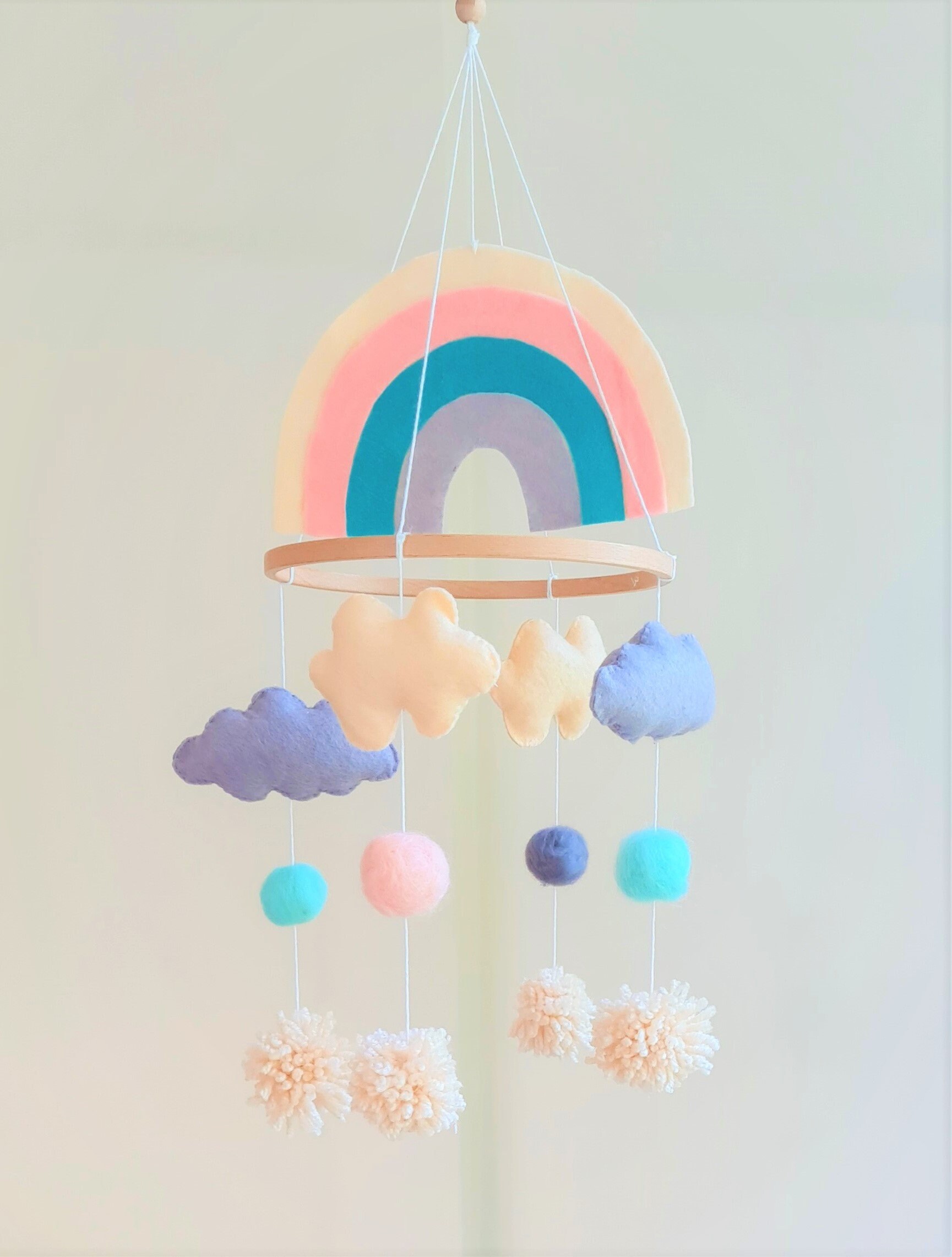 Regenbogen Baby mobile mit Spieluhr Kinderbett mobile Baby Etsy