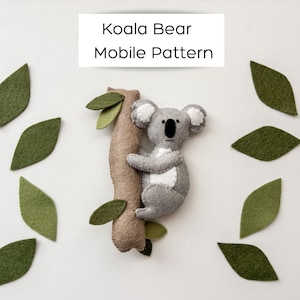 Koala Bear Mobile Pattern | Koala Bear Baby Mobile | Australian Nursery | PDF Pattern | Gender Neutral Nursery | Baby Shower Gift
