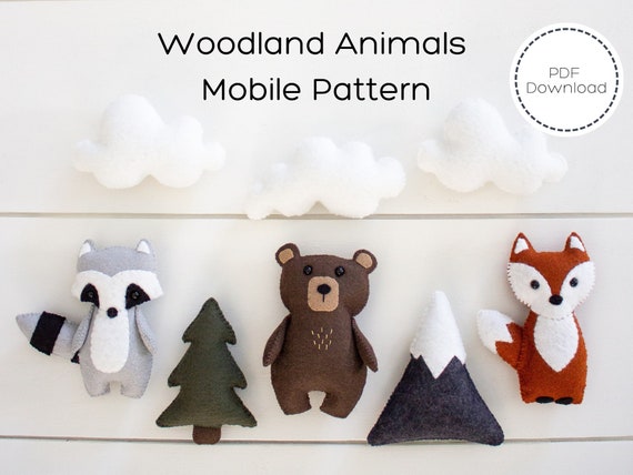 Woodland Animal Sewing Kits (Pack of 3) Christmas Crafts