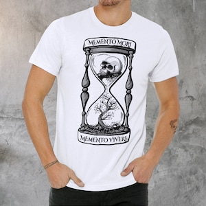 Memento Mori Skull T-Shirt: Stoic Philosophy, Gothic Alt Clothes