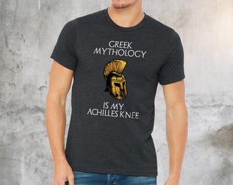 Greek Mythology Achilles Knee Humor Quote T-Shirt: Ancient Greece History Fan Gift