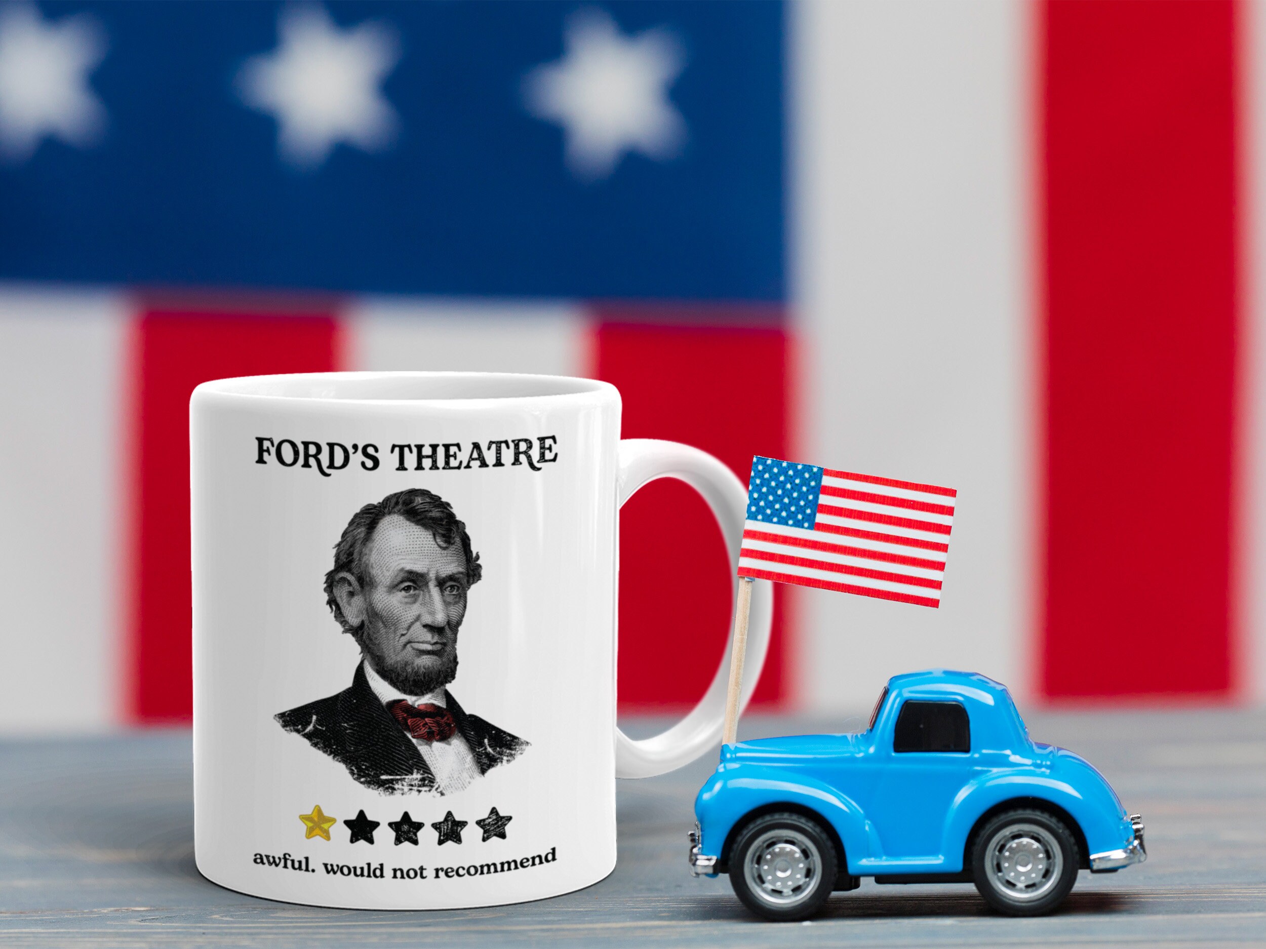 Fords Theater Presidential History History of US Presidents Abe Lincoln Funny Ceramic Mug History teacher lover gift