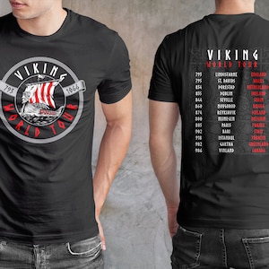 Viking World Tour T-Shirt: Norse History, Scandinavian Clothing