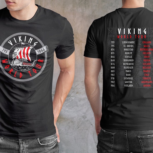 Viking World Tour Shirt, Norwegian Swedish Danish Norse Funny History shirt, Funny Viking Gift, Norse Mythology shirt, Scandinavian Clothing