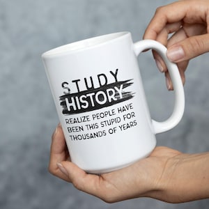 Funny Historian Coffee Ceramic Mug, History Major Graduate, History Buff, History Lover Gift, Sarcastic Teacher Mug, Professor Appreciation
