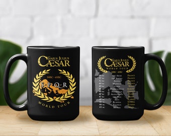 Julius Caesar World Tour Mug: Roman Empire History Gift
