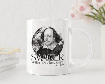 William Shakespeare Swagger Mug: Book Lover Gift