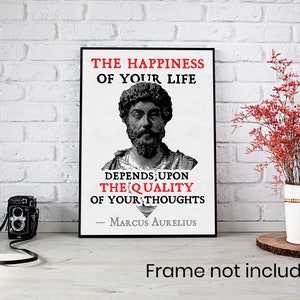 Marcus Aurelius Quote Poster: Stoic Philosophy Art Print