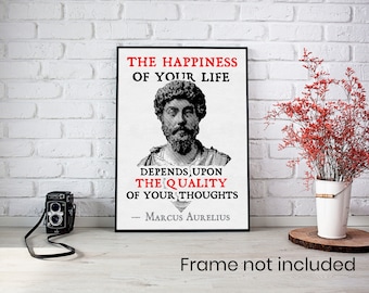 Marcus Aurelius Quote Poster: Stoic Philosophy Art Print
