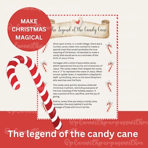 Candy Cane Story Printable - Christmas Gift Tags - Legend of the Candy ...