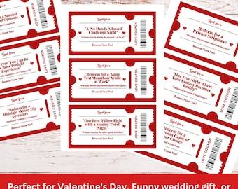 Date Night Coupons | Funny Spicy Gift | Valentine Printable | Couples
