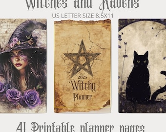 2026 Witchy Planner - Grimoire Pages, Astrology & Moon Phase Calendar | Digital Planner with Lunar Cycles